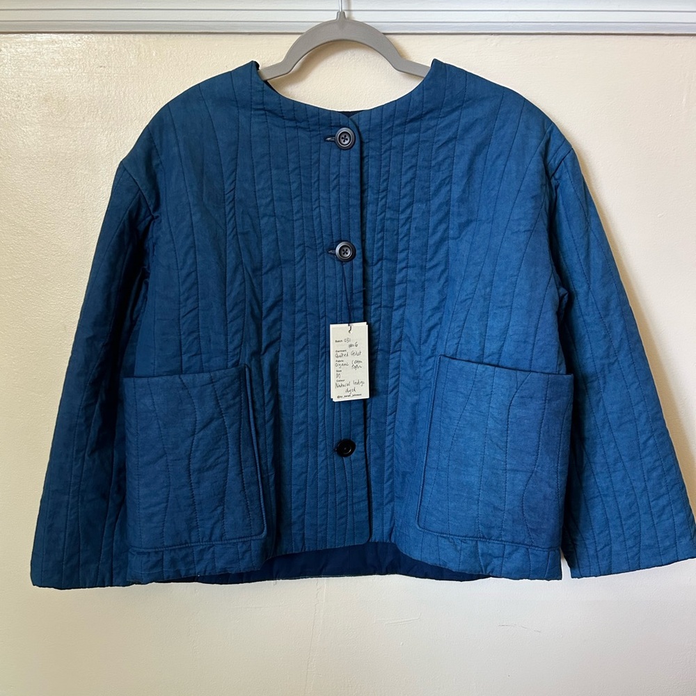 Sarah Johnson Quilted House Coat in Indigo